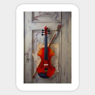 Italian Baroque Violin And Sheet Music Sticker